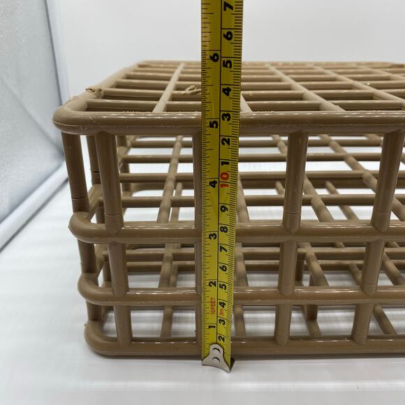 Yaffa Tan Brown Plastic Modular Mini Catch-All 1983 Wall Hanging Desk Organizer - Picture 7 of 11